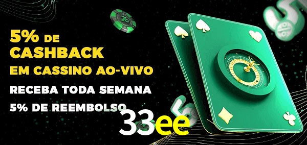 Promoções do cassino ao Vivo 33ee